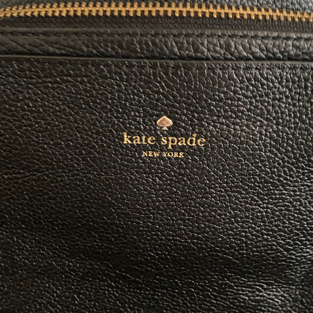 Authentic Kate Spade Black Pebbled Leather Backpack with Gold Hardware - Picture 2 of 8